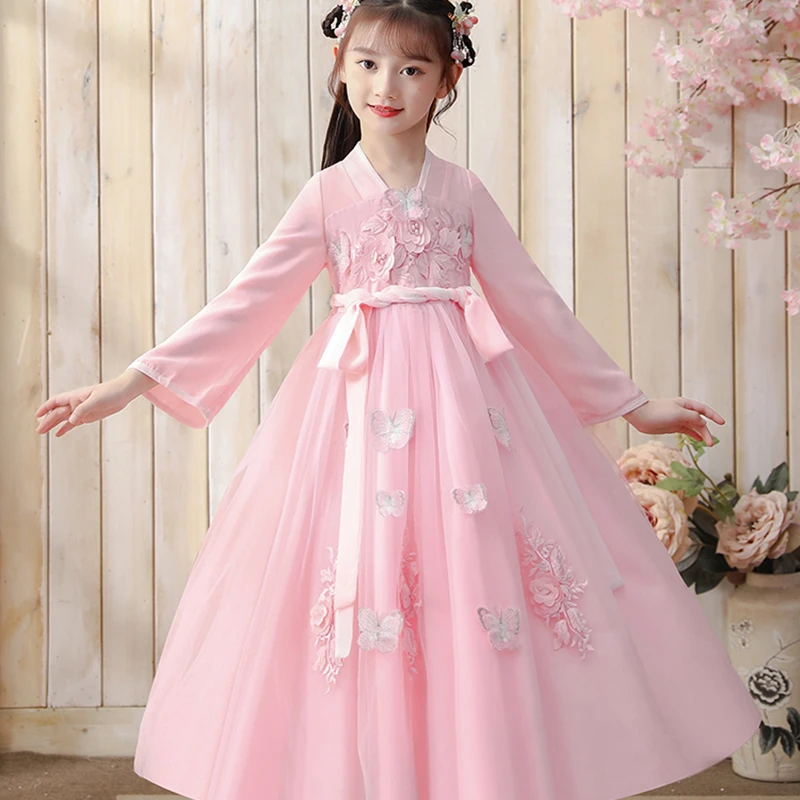 Pink Breathable Hanfu Girl Long-Sleeved Hanfu Chinese Style Children's Tang Suit Princess Dress Girl Lovely Costume Dress LC212
Pink Breathable Hanfu Girl Long-Sleeved Hanfu Chinese Style Children's Tang Suit Princess Dress Girl Lovely Costume Dress LC212