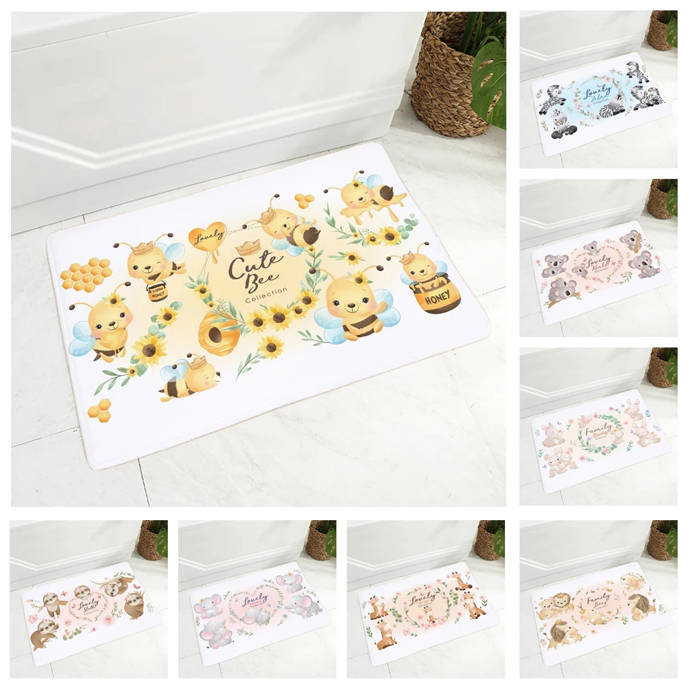 Nordic Style Cute Cartoon Animal Doormat Non-Slip Print Soft Flannel Carpet Decor Lovely Pet Floor Door Mat for Hallway 40x60cm
Nordic Style Cute Cartoon Animal Doormat Non-Slip Print Soft Flannel Carpet Decor Lovely Pet Floor Door Mat for Hallway 40x60cm