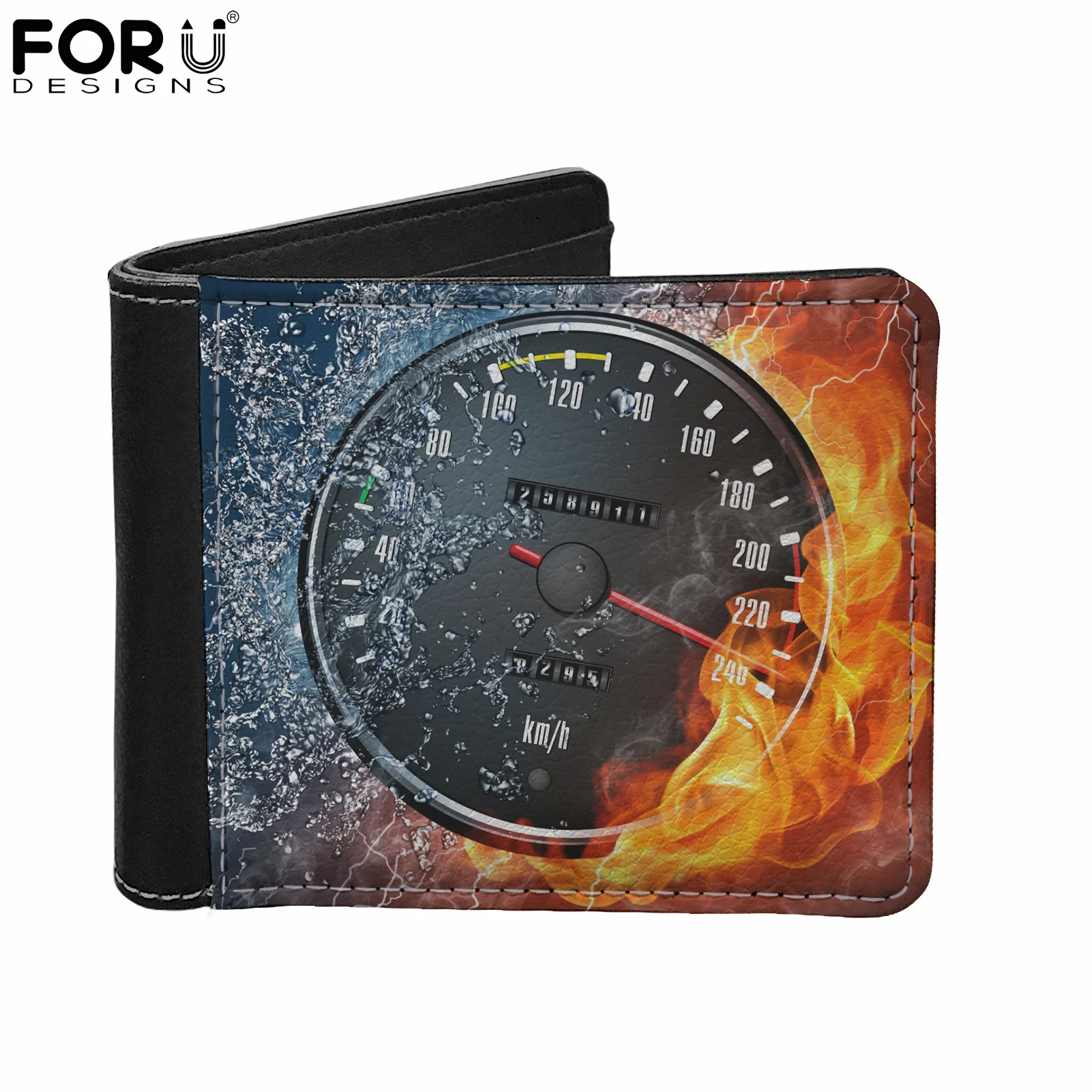 FORUDESIGNS 3D Water and Fire Speedometer Print Male Short Purse Fashion PU Leather Soft Card Holder Cool Mens Casual Money Bags
FORUDESIGNS 3D Water and Fire Speedometer Print Male Short Purse Fashion PU Leather Soft Card Holder Cool Mens Casual Money Bags