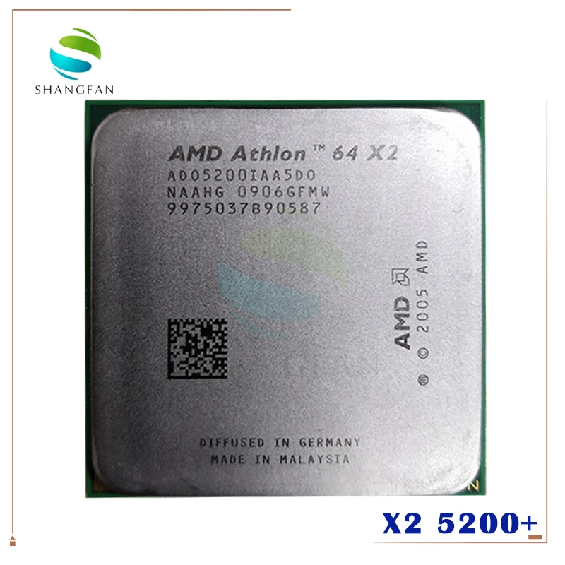 AMD Athlon X2 5200+ 2.7GHz Dual-Core CPU ADO5200IAA5DO ADO5200IAA5DU ADO5200IAA5DD Processor Socket AM2 940pin
AMD Athlon X2 5200+ 2.7GHz Dual-Core CPU ADO5200IAA5DO ADO5200IAA5DU ADO5200IAA5DD Processor Socket AM2 940pin
