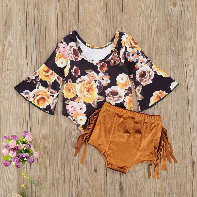 0-24M Newborn Baby Girl Autumn Clothing Set Long Sleeve Floral Printed Romper Top Tassel Shorts 2Pcs Fashion Outfit Set
0-24M Newborn Baby Girl Autumn Clothing Set Long Sleeve Floral Printed Romper Top Tassel Shorts 2Pcs Fashion Outfit Set
