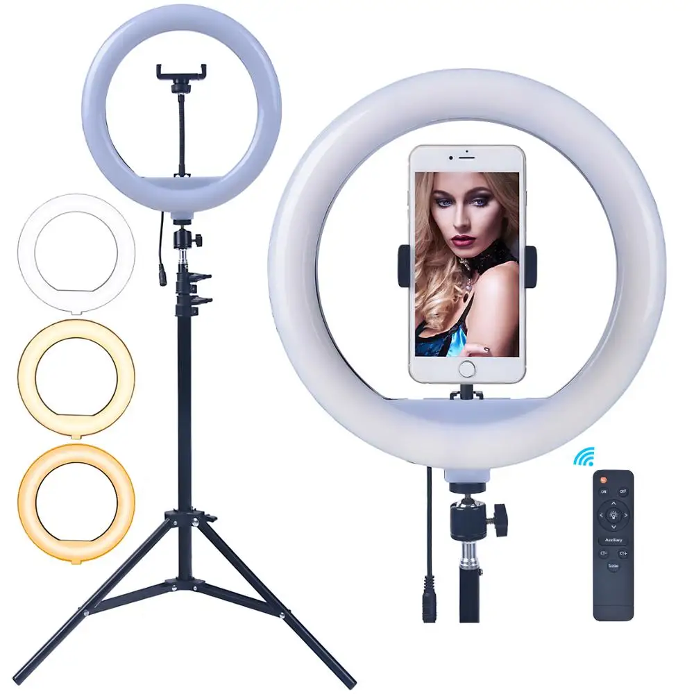 fosoto 12 inch 3000-6500K Photography LED Ring Light Dimmable Ring Lamp Lighting With Remote Tripod For Selfie Makeup Video
fosoto 12 inch 3000-6500K Photography LED Ring Light Dimmable Ring Lamp Lighting With Remote Tripod For Selfie Makeup Video