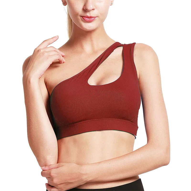 ASHEYWR Sexy One Shoulder Bras Women Shockproof Hollow Push Up Fitness Bra Woman Solid Breathable Workout Underwear Female
ASHEYWR Sexy One Shoulder Bras Women Shockproof Hollow Push Up Fitness Bra Woman Solid Breathable Workout Underwear Female