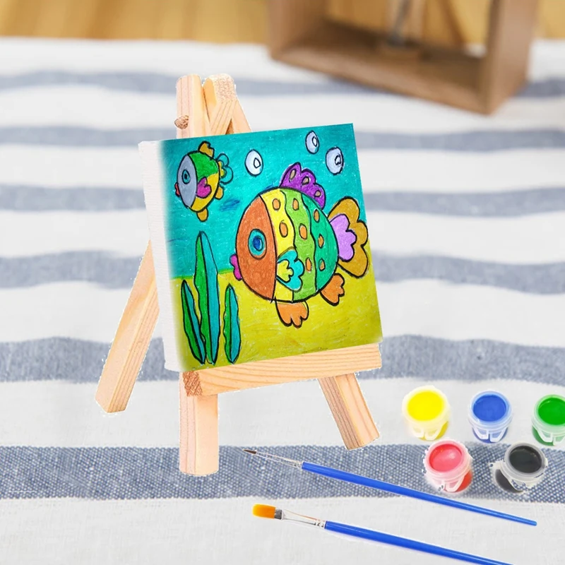 24Set Artists 5 Inch Mini Easel +3 Inch X3 Inch Mini Canvas Set Painting Craft DIY Drawing Small Table Easel Gift
24Set Artists 5 Inch Mini Easel +3 Inch X3 Inch Mini Canvas Set Painting Craft DIY Drawing Small Table Easel Gift