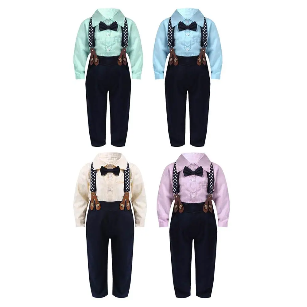 2Pcs Infant Baby Boys Outfit Sheer Color Long Sleeve Gentleman Bow Tie Shirt Top with Suspenders Pants Wedding Kids Clothes Sets
2Pcs Infant Baby Boys Outfit Sheer Color Long Sleeve Gentleman Bow Tie Shirt Top with Suspenders Pants Wedding Kids Clothes Sets
