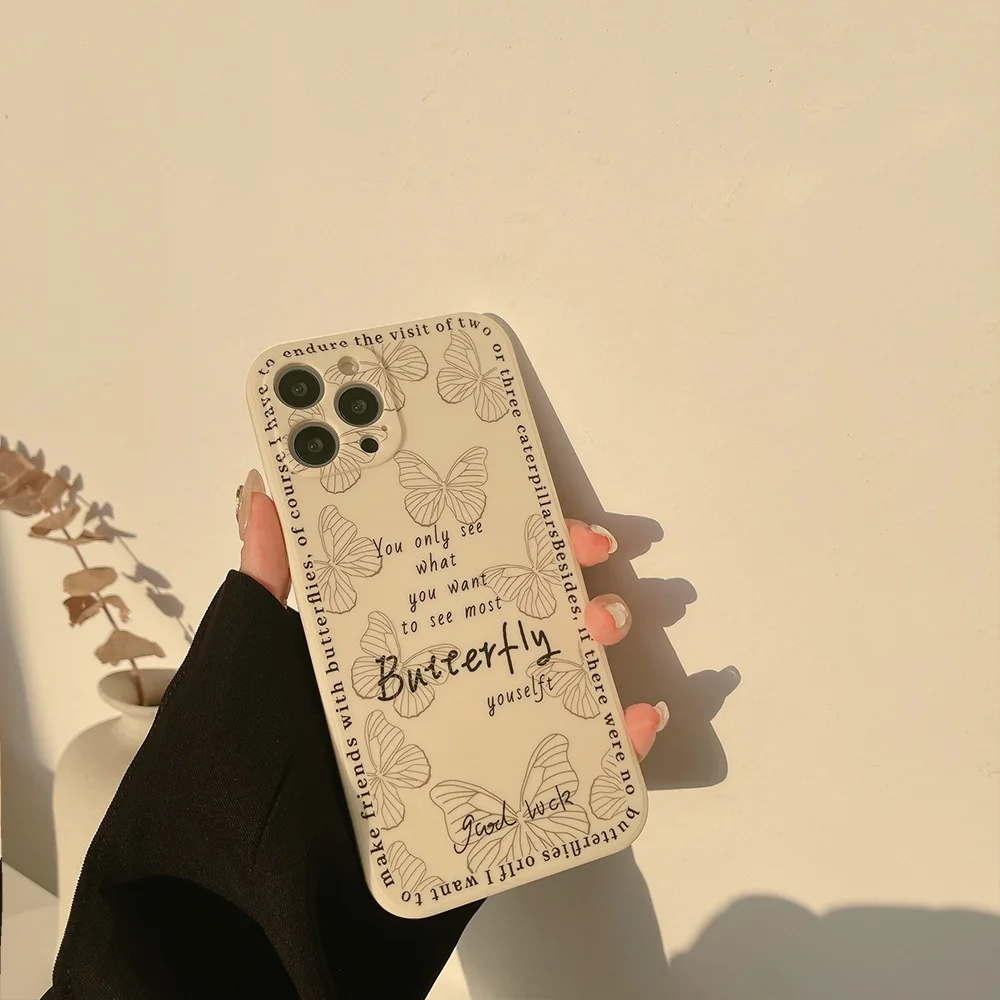 Cute Art Retro Butterfly Phone Case For iPhone 13 12 11 Pro Max 13 Mini X Xs Max Xr 7 8 Plus Case Shockproof Soft Silicone Cover
Cute Art Retro Butterfly Phone Case For iPhone 13 12 11 Pro Max 13 Mini X Xs Max Xr 7 8 Plus Case Shockproof Soft Silicone Cover
