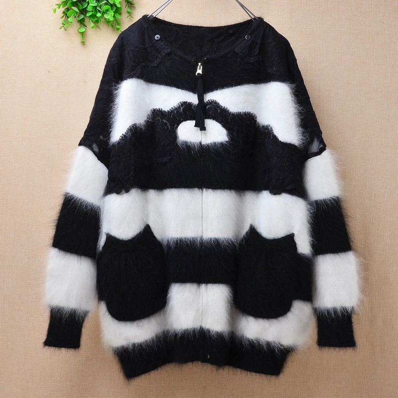 ladies women fashion hairy plush mink cashmere striped long sleeves loose zipper lazy oaf cardigans angora fur jacket coat pull
ladies women fashion hairy plush mink cashmere striped long sleeves loose zipper lazy oaf cardigans angora fur jacket coat pull