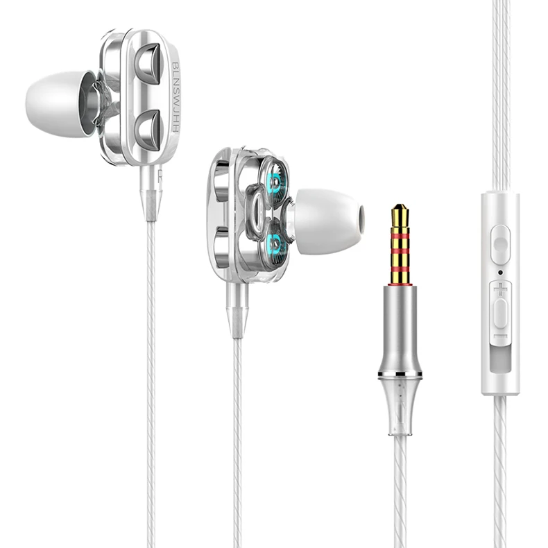 Dual Driver Four Speakers Heavy Bass Plastic Earphone Shell Sports Music Headphone
Dual Driver Four Speakers Heavy Bass Plastic Earphone Shell Sports Music Headphone