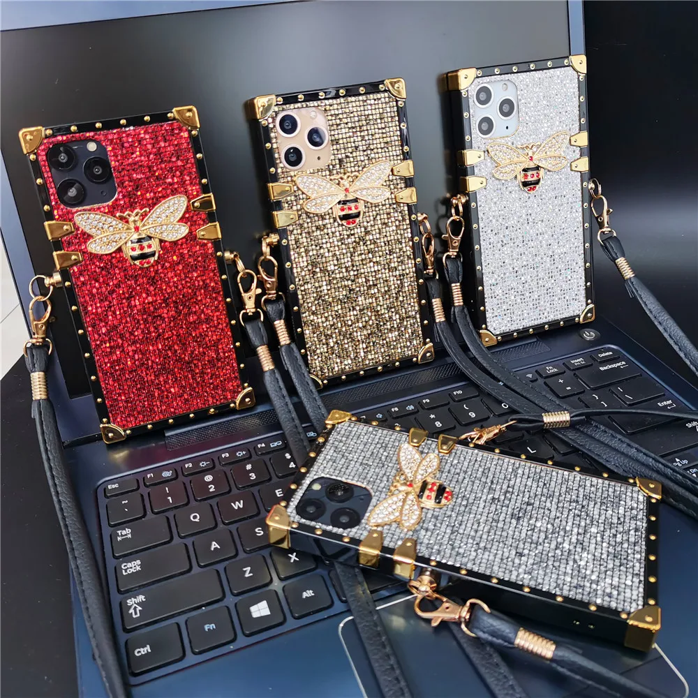 Luxury Bling Gold Bee Cover Glitter Square Lanyard Case for Samsung Galaxy A52 A32 A72 A22 A42 A12 A13 A53 A23 A33 A01 A02 A21S
Luxury Bling Gold Bee Cover Glitter Square Lanyard Case for Samsung Galaxy A52 A32 A72 A22 A42 A12 A13 A53 A23 A33 A01 A02 A21S