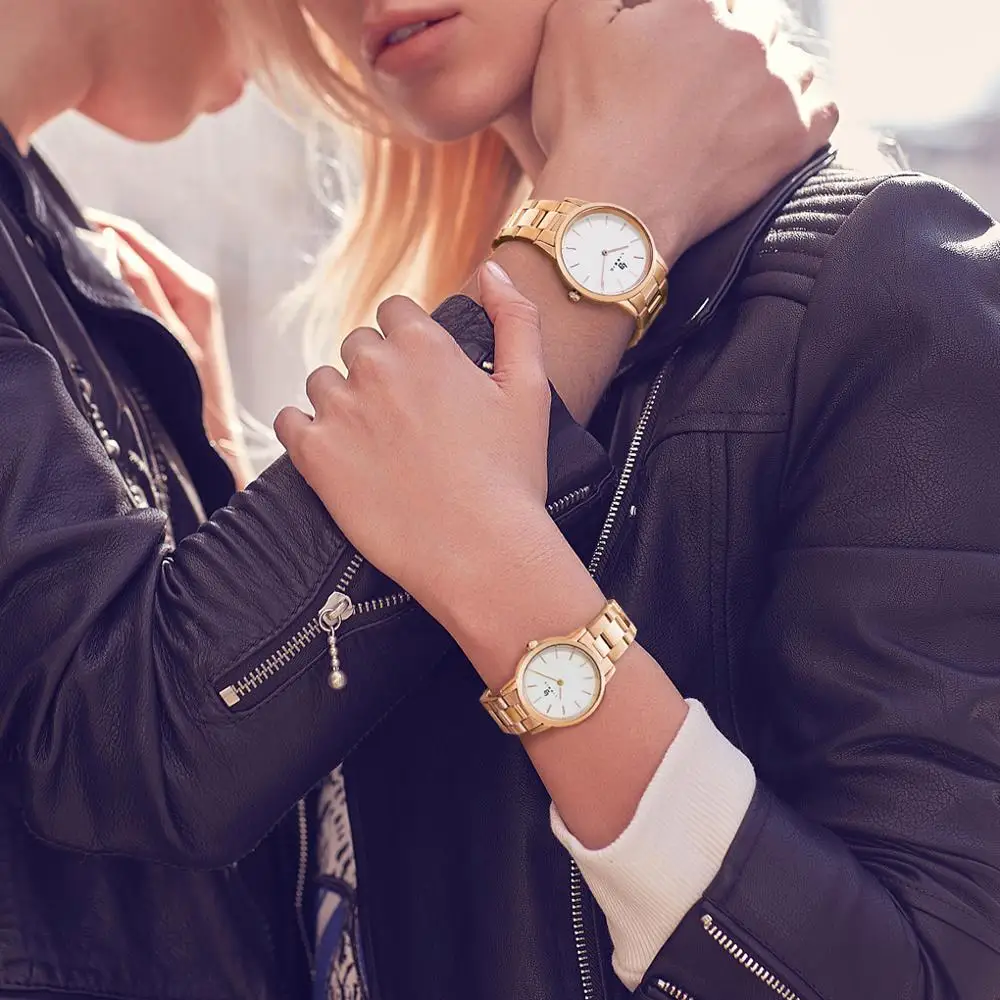 LIEBIG Couple Men Women Quartz Watches Stainless Steel Waterproof Wristwatches Ladies Fashion Simple reloj hombre L2009 | Наручные часы