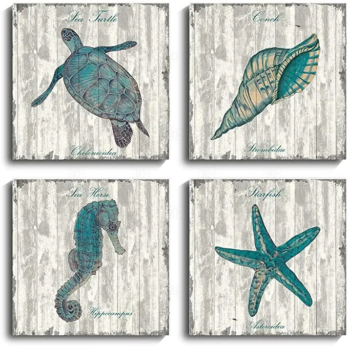 Sea Turtle Bathroom Wall Decor Canvas Prints Seahorse Teal Watercolor Painting Beach Theme Artwork 4 Panels Living Room Decor
Sea Turtle Bathroom Wall Decor Canvas Prints Seahorse Teal Watercolor Painting Beach Theme Artwork 4 Panels Living Room Decor