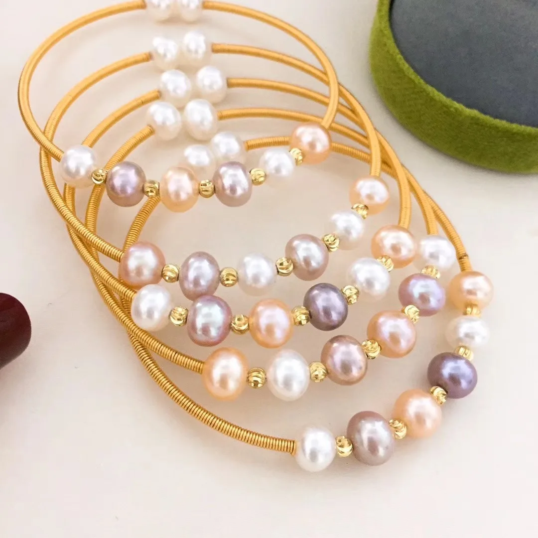Multi Color Natural Pearl Beads Open Cuff Bangle For Women Gift Jewelry Wholesale
Multi Color Natural Pearl Beads Open Cuff Bangle For Women Gift Jewelry Wholesale