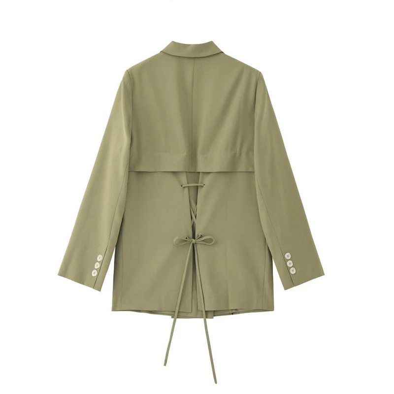 Pinkou Women Elegant Solid Blazer Back Lace Up Double Breasted Long Sleeve Jacket Female Office Wear Stylish Coat CA27
Pinkou Women Elegant Solid Blazer Back Lace Up Double Breasted Long Sleeve Jacket Female Office Wear Stylish Coat CA27
