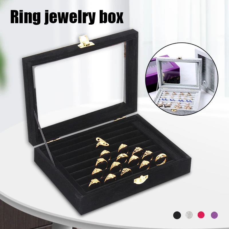 Jewelry Ring Organizer Display Travel Box Velvet Wood Earrings Storage Holder Case H9
Jewelry Ring Organizer Display Travel Box Velvet Wood Earrings Storage Holder Case H9