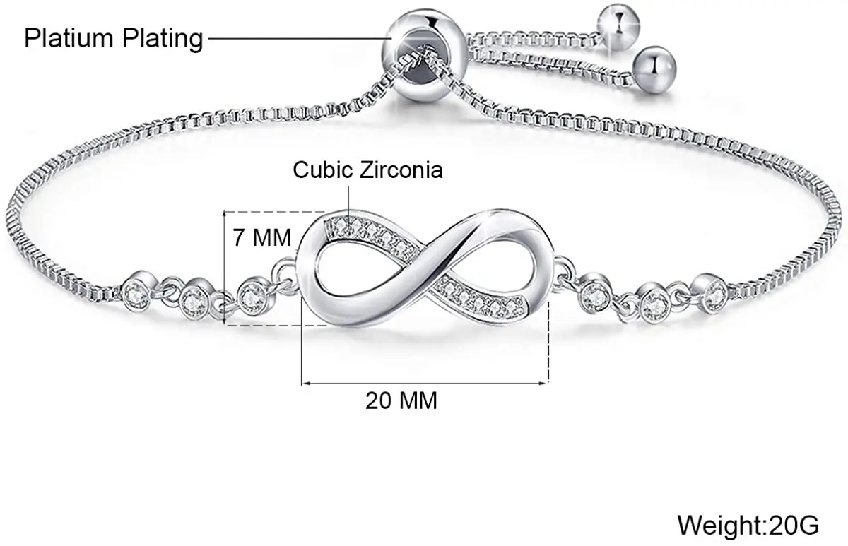 Tusuzik Double Heart 925 Sterling Silver White G Birthday Jewellery Gift for Women 
Tusuzik Double Heart 925 Sterling Silver White G Birthday Jewellery Gift for Women