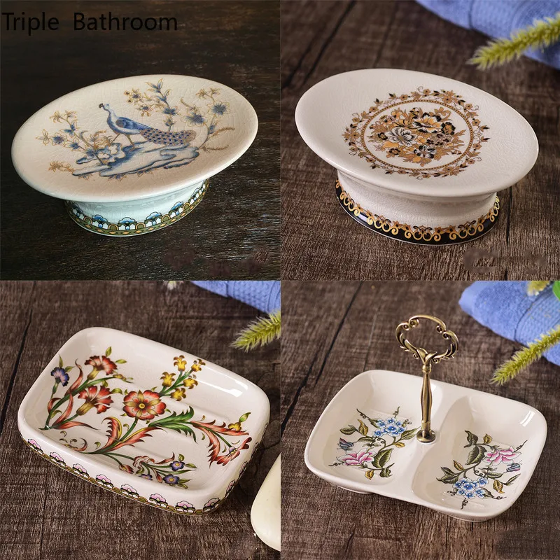 1pc European Ceramics Flower Pattern Soap Dish Household Restroom Soap Holder Soap Packaging Boxes Bathroom Storage Supplies
1pc European Ceramics Flower Pattern Soap Dish Household Restroom Soap Holder Soap Packaging Boxes Bathroom Storage Supplies