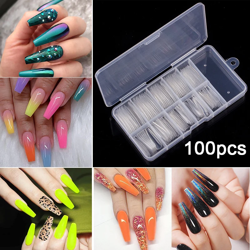 100pcs/box Coffin false nail tips long ballerina full cover fake nails art DIY manicure Faux nails press on nails fingernails
100pcs/box Coffin false nail tips long ballerina full cover fake nails art DIY manicure Faux nails press on nails fingernails