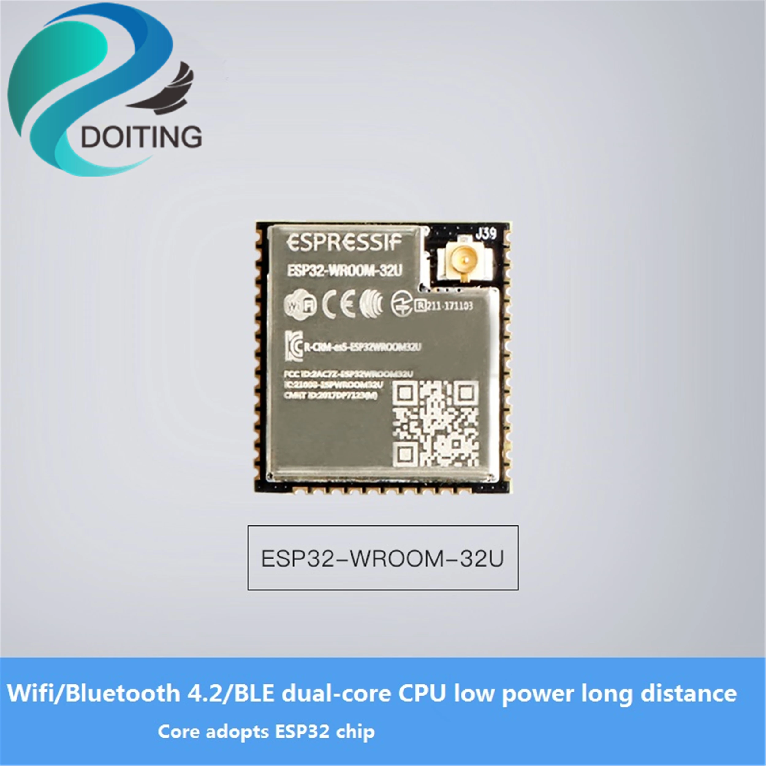 DOITING ESP32 беспроводной Wifi модуль ESP WROOM 32U совместим с 32s 32 внешняя антенна