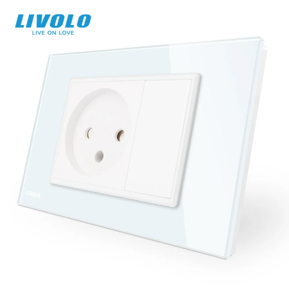 Livolo Israel Power Socket Sensor ,White/Black Crystal Glass Panel, AC 110~250V 16A Wall Power Israel Socket, VL-C9C1IL-11
Livolo Israel Power Socket Sensor ,White/Black Crystal Glass Panel, AC 110~250V 16A Wall Power Israel Socket, VL-C9C1IL-11