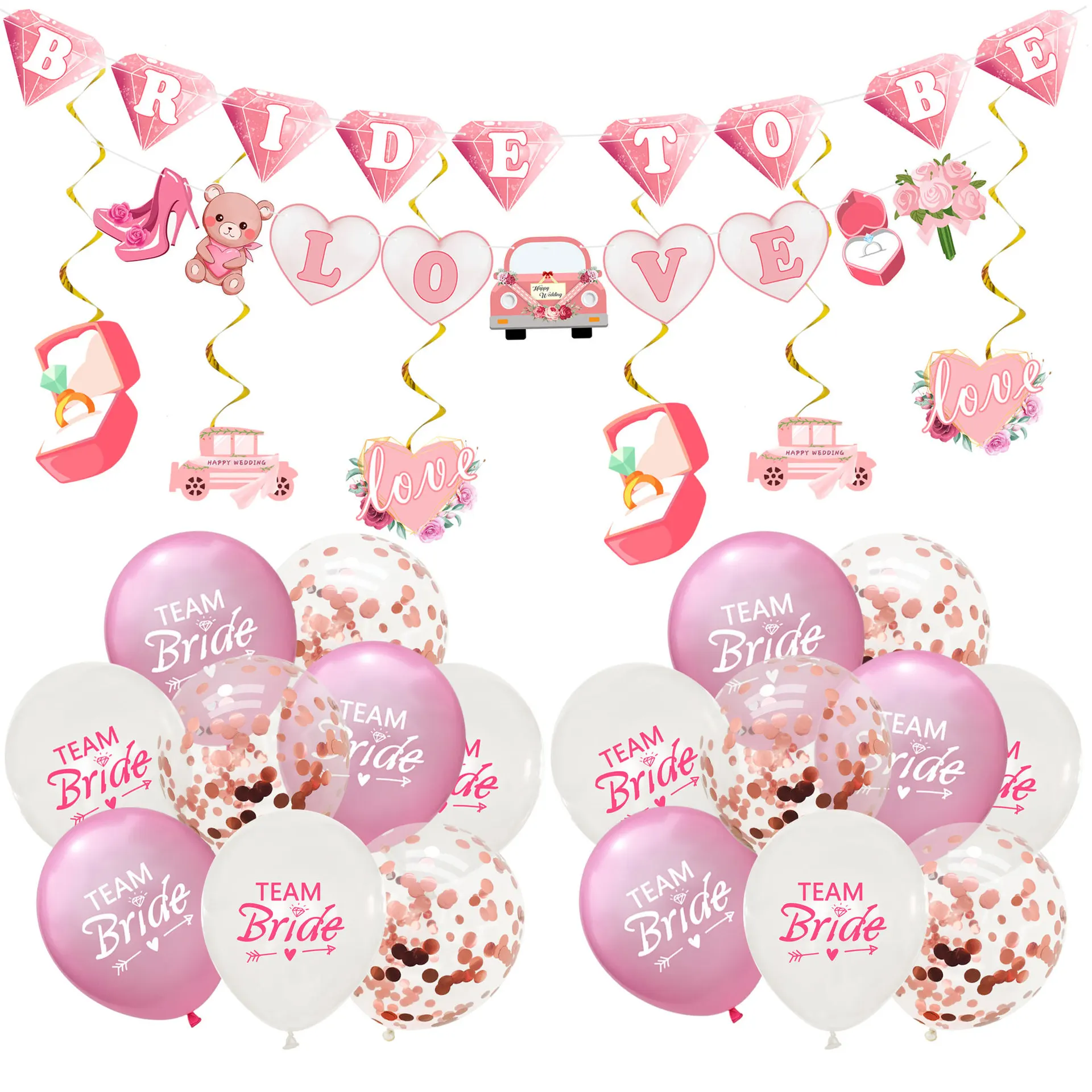 Bridal Shower Bachelor Theme Bride To Be Banner Balloon Hanging Swirls Party Decoration Wedding Supplies
Bridal Shower Bachelor Theme Bride To Be Banner Balloon Hanging Swirls Party Decoration Wedding Supplies