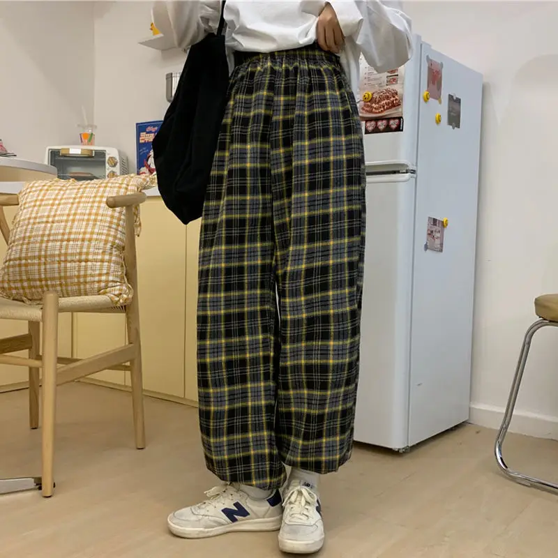 Ankle-Length Trousers Wide-leg Chic Leisure Popular Womens vintage lattice Tie feet street Pants Women Basic BF Style Ladies
Ankle-Length Trousers Wide-leg Chic Leisure Popular Womens vintage lattice Tie feet street Pants Women Basic BF Style Ladies