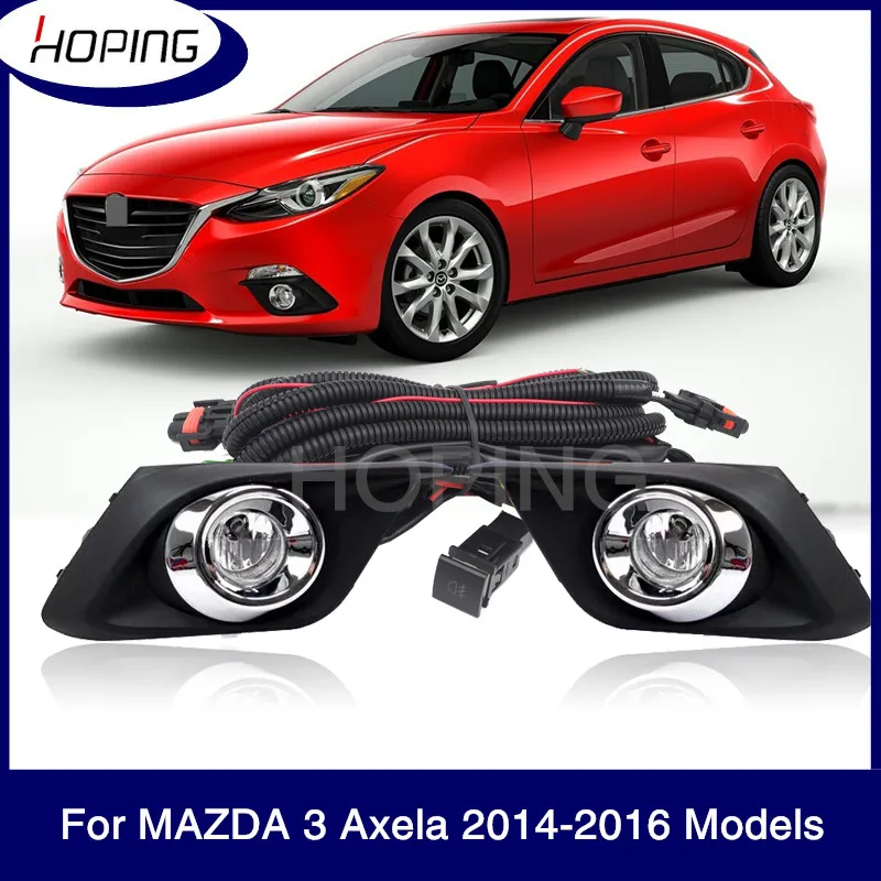 Hoping Front Bumper Fog Light Modification Set For MAZDA 3 Axela 2014 2015 2016 Fog Lamp With Halogen Wires Harness Set
Hoping Front Bumper Fog Light Modification Set For MAZDA 3 Axela 2014 2015 2016 Fog Lamp With Halogen Wires Harness Set