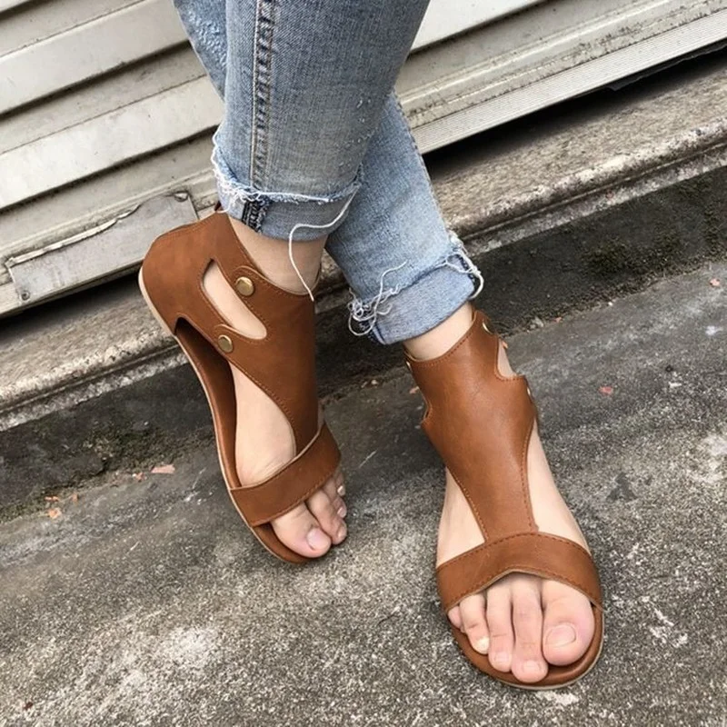 Summer New Fashion Women's Sandals 2021 Sandals Women Solid Color Round Head Comfortable Open Toe Sandals Casual Flat Shoes
Summer New Fashion Women's Sandals 2021 Sandals Women Solid Color Round Head Comfortable Open Toe Sandals Casual Flat Shoes