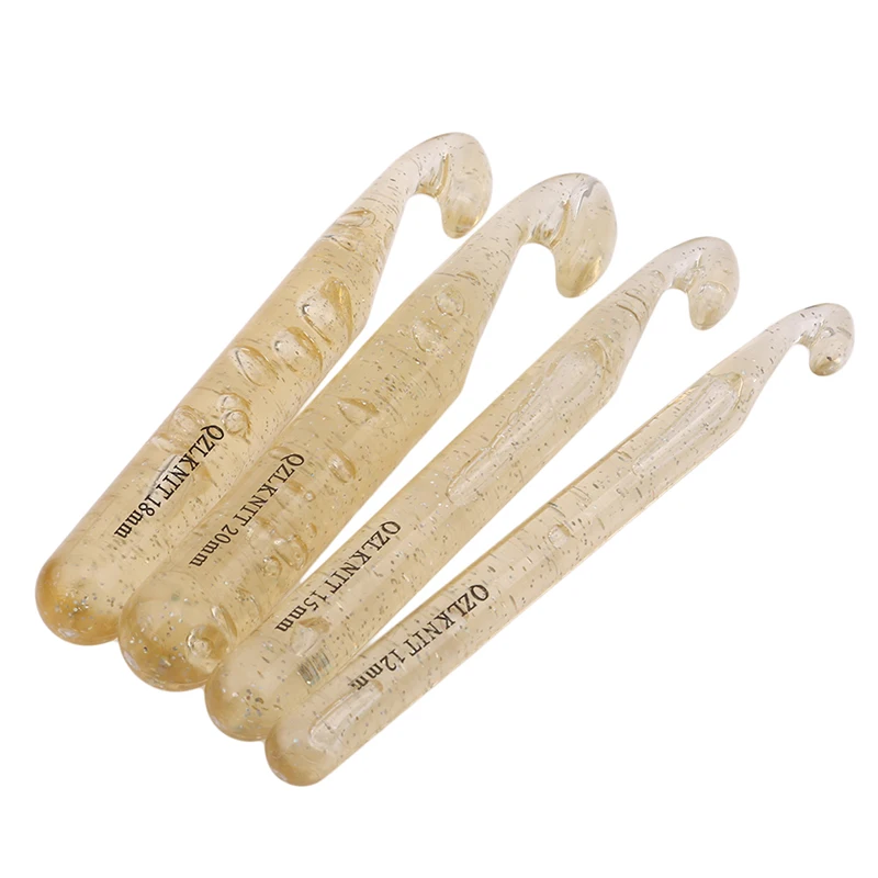 4Pc Plastic Transparent 15cm Long Crochet Needle 12mm/15mm/18mm/20mm Large Size Crochet Hook Knitting Needles Thick Wool Tool
4Pc Plastic Transparent 15cm Long Crochet Needle 12mm/15mm/18mm/20mm Large Size Crochet Hook Knitting Needles Thick Wool Tool