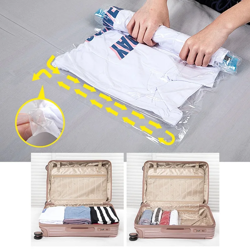 Vacuum Bag Storage Organizer Transparent Clothes Organizer Convenient Seal Compressed Travel Home Saving Space Waterproof Bags
Vacuum Bag Storage Organizer Transparent Clothes Organizer Convenient Seal Compressed Travel Home Saving Space Waterproof Bags