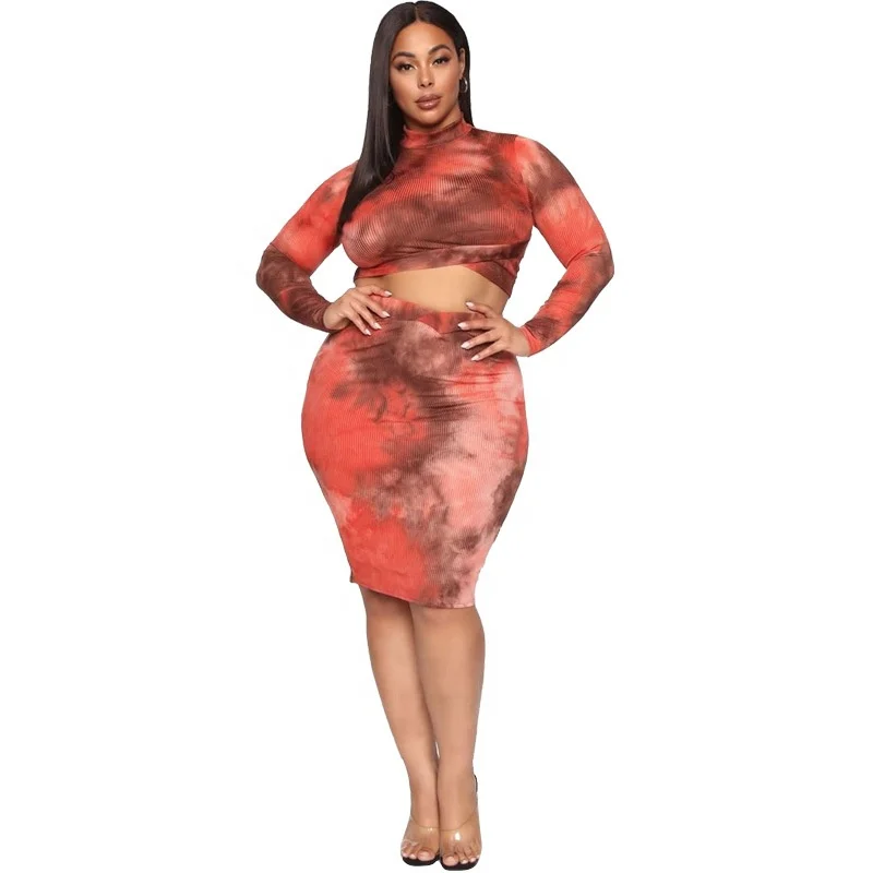 In Stock New Summer Fat Lady Long Sleeve 5Xl Plus Size 2 Piece Skirts Women Tie Dye Two Pieces Plus Size Bandage skirt sets
In Stock New Summer Fat Lady Long Sleeve 5Xl Plus Size 2 Piece Skirts Women Tie Dye Two Pieces Plus Size Bandage skirt sets