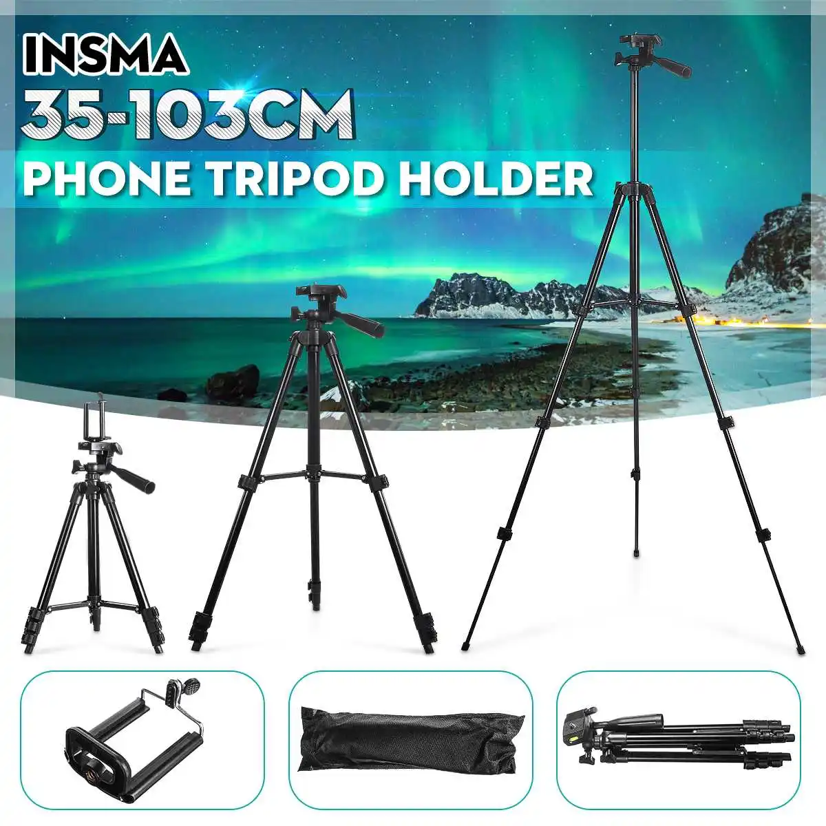INSMA универсальный регулируемый штатив 36 100 см держатель для камеры