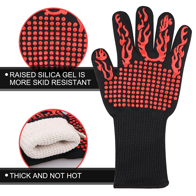 1 шт. горячие руки нескользящие перчатки для приготовления пищи гриль барбекю