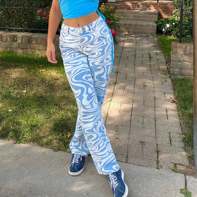 Y2k impression of zebra straight pants capris women harajuku baggy high casual waist vintage Korean streetwear female 2021
Y2k impression of zebra straight pants capris women harajuku baggy high casual waist vintage Korean streetwear female 2021