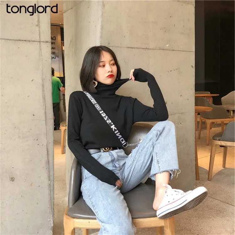 Tonglord Winter Women Sweaters Knitting Shirt Pullover Top Female Casual Solid Elastic Turtleneck Knitted Bottoming Shirts
Tonglord Winter Women Sweaters Knitting Shirt Pullover Top Female Casual Solid Elastic Turtleneck Knitted Bottoming Shirts