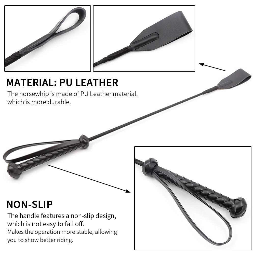 Portable Racing Horse Whip Non Slip Handle PU Leather Outdoor Sports Lightweight Non-slip Design More Durable
Portable Racing Horse Whip Non Slip Handle PU Leather Outdoor Sports Lightweight Non-slip Design More Durable
