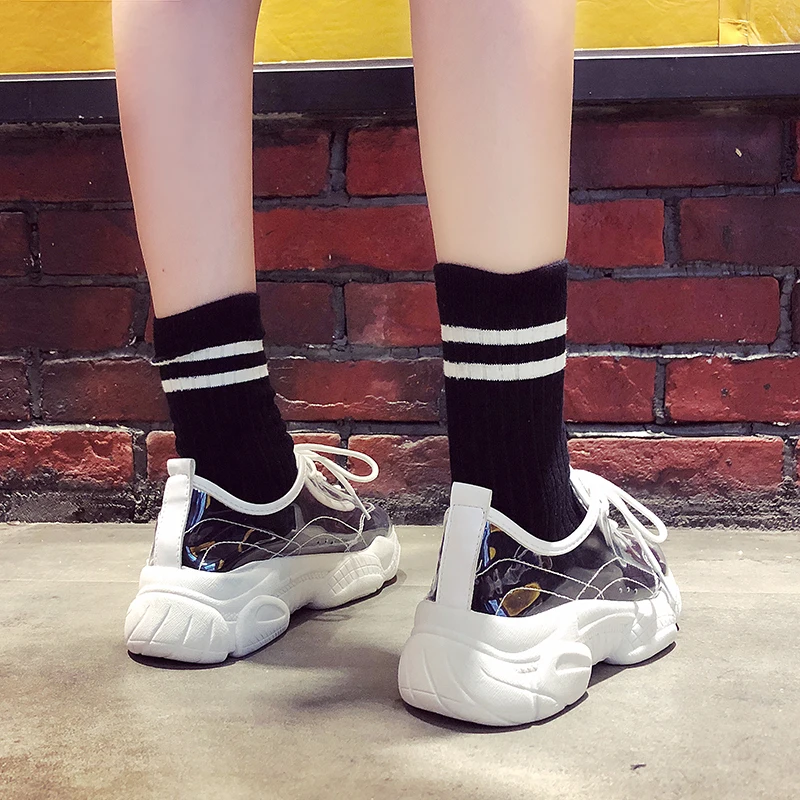 Outdoor Transparent Casual Shoes Woman Round Rubber Sneakers Platform zapatos de mujer B-39
Outdoor Transparent Casual Shoes Woman Round Rubber Sneakers Platform zapatos de mujer B-39