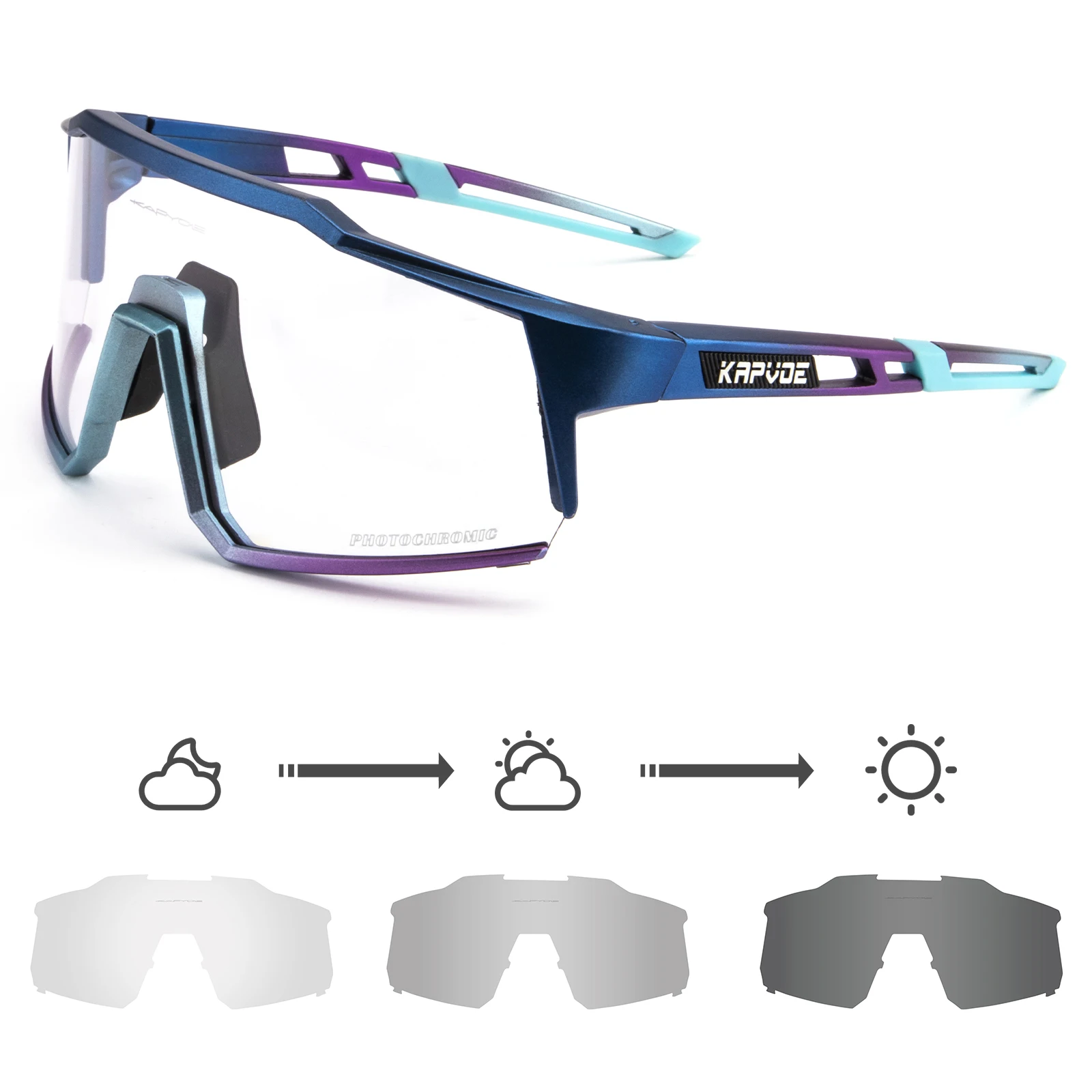 Kapvoe New Photochromic Camping Hiking Eyewear MTB Cycling Goggles Skiing Sunglasses UV400 Outdoor Running Bike Glasses
Kapvoe New Photochromic Camping Hiking Eyewear MTB Cycling Goggles Skiing Sunglasses UV400 Outdoor Running Bike Glasses