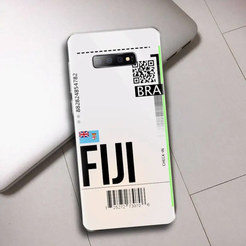 Air ticket USA London Paris city Travel Phone Case Transparent For Samsung Galaxy S A 5 7 8 9 2015 20 edge plus 10 e lite 2019 
Air ticket USA London Paris city Travel Phone Case Transparent For Samsung Galaxy S A 5 7 8 9 2015 20 edge plus 10 e lite 2019