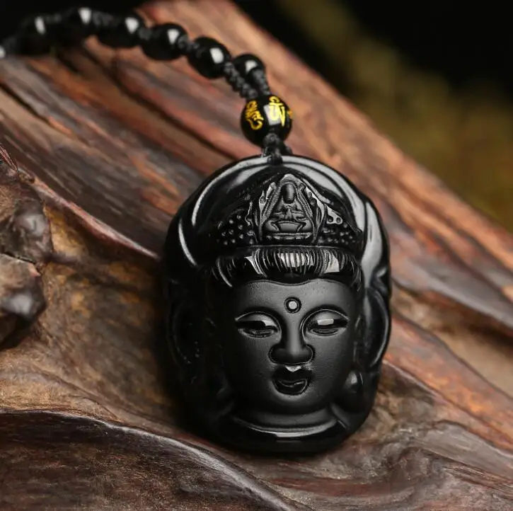 Natural obsidian pendant guanyin head crystal jewelry necklace for men and women wholesale gifts for women Fine jewelry
Natural obsidian pendant guanyin head crystal jewelry necklace for men and women wholesale gifts for women Fine jewelry
