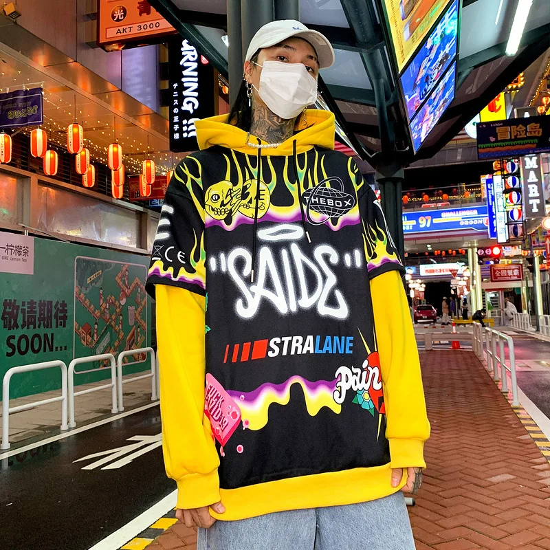 ELKUM Hip Hop Graffiti Patchwork Hoodies Sweatshirts Men Harajuku Streetwear Fleece Pullover Hooded Fashion Autumn Hoodie HE309
ELKUM Hip Hop Graffiti Patchwork Hoodies Sweatshirts Men Harajuku Streetwear Fleece Pullover Hooded Fashion Autumn Hoodie HE309