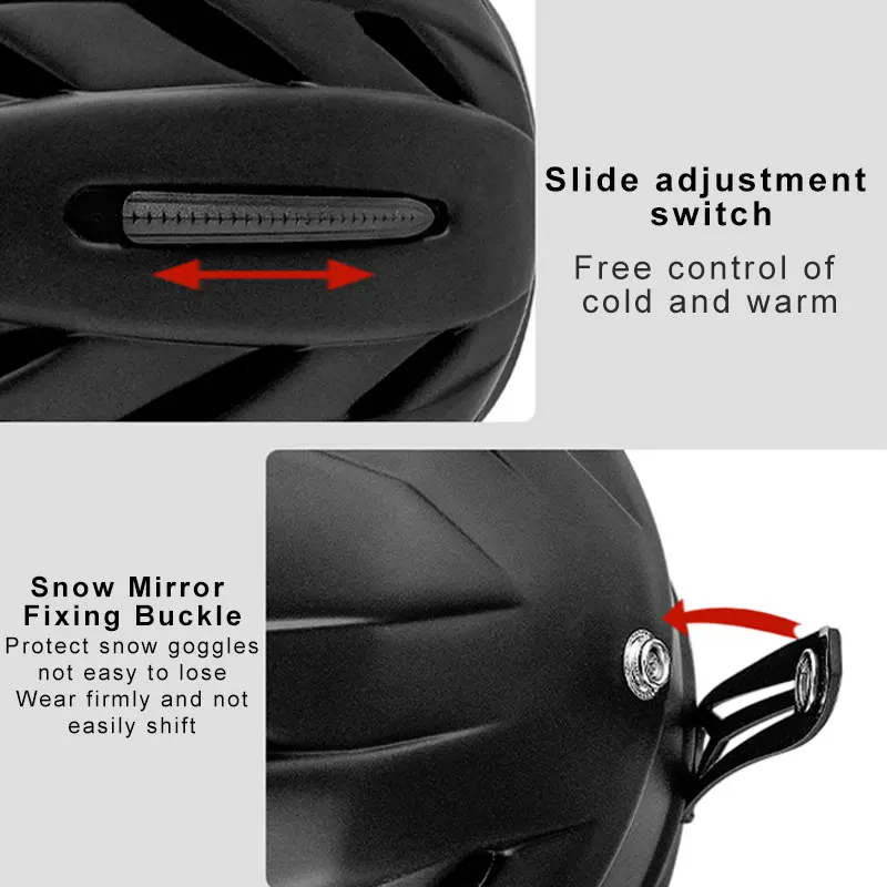 Winter Adult Ski Helmet Men Integrally-molded Snowboard Helmet Women Keep Warm Safety Skating Bike Helmet Adjustable Straps
Winter Adult Ski Helmet Men Integrally-molded Snowboard Helmet Women Keep Warm Safety Skating Bike Helmet Adjustable Straps