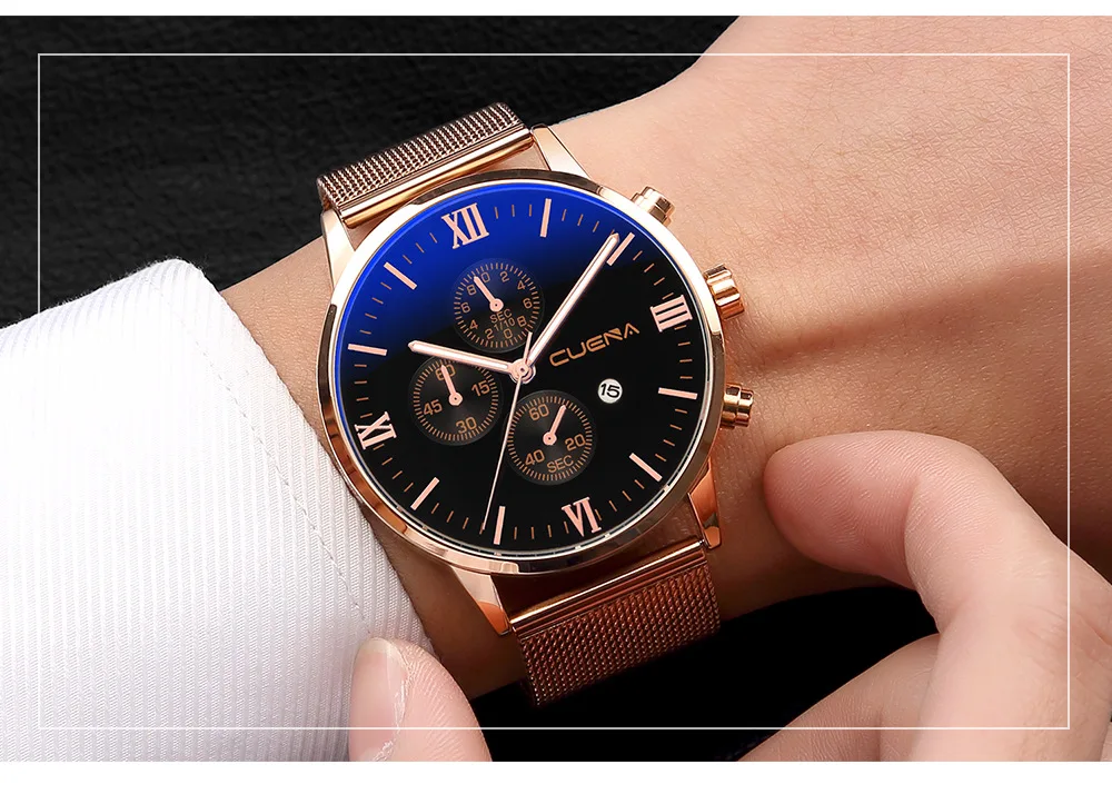 CUENA 805 Men's Mesh Band Quartz Watch Ultra-thin Stainless Steel Simple Watch Quartz Watch Wholesale Trade Hot Style
CUENA 805 Men's Mesh Band Quartz Watch Ultra-thin Stainless Steel Simple Watch Quartz Watch Wholesale Trade Hot Style
