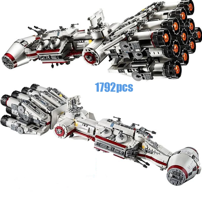1792pcs New compatible Star Lepining Tantive Iv Rebel Blockade Runner Building Blocks Bricks Kids Toys For Children Gifts
1792pcs New compatible Star Lepining Tantive Iv Rebel Blockade Runner Building Blocks Bricks Kids Toys For Children Gifts