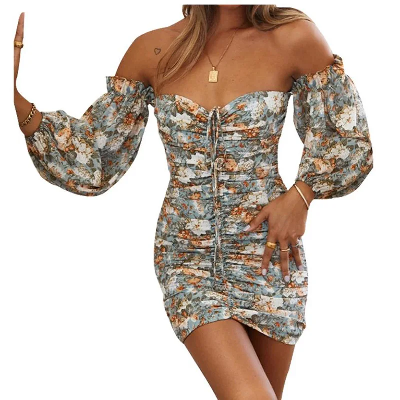 Feminine Dress 2021 New Ladies Tube Top Sleeve Printing Tight Hip Dress Open Back Fashion Solid Color Casual Women Mini Dress
Feminine Dress 2021 New Ladies Tube Top Sleeve Printing Tight Hip Dress Open Back Fashion Solid Color Casual Women Mini Dress