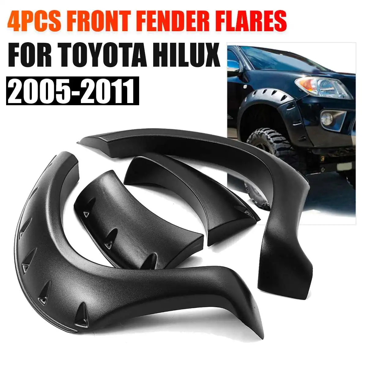 4 шт., накладки на крылья для Toyota HILUX JUNGLE FLARE 2005-2011 2006 2007 2008 2009 2010
4 шт., накладки на крылья для Toyota HILUX JUNGLE FLARE 2005-2011 2006 2007 2008 2009 2010