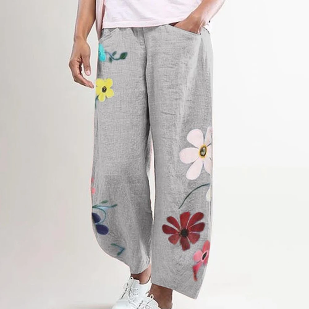 Women Casual Harem Pants Summer Elastic Waist Wide Leg Pants Vintage Floral Print Trouser Femme Loose Pantalon Plus Size 2021
Women Casual Harem Pants Summer Elastic Waist Wide Leg Pants Vintage Floral Print Trouser Femme Loose Pantalon Plus Size 2021