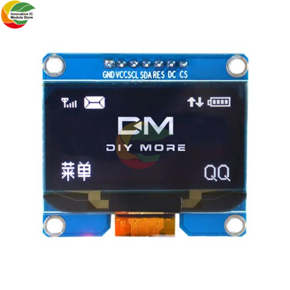 

1.54" 7PIN OLED Display Module SSD1309 Suitable for SSD1306 SPI IIC I2C Interface 12864 OLED Screen 3.3-5V for Arduino AVR STM32