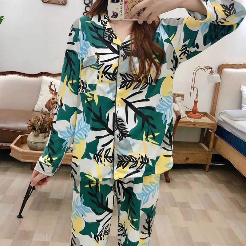 Women Home Clothes 2020 Autumn Winter Long Sleeved Women Pajamas Set Pant Girl Pijamas Sets Cotton Leisure Sleepwear Set
Women Home Clothes 2020 Autumn Winter Long Sleeved Women Pajamas Set Pant Girl Pijamas Sets Cotton Leisure Sleepwear Set