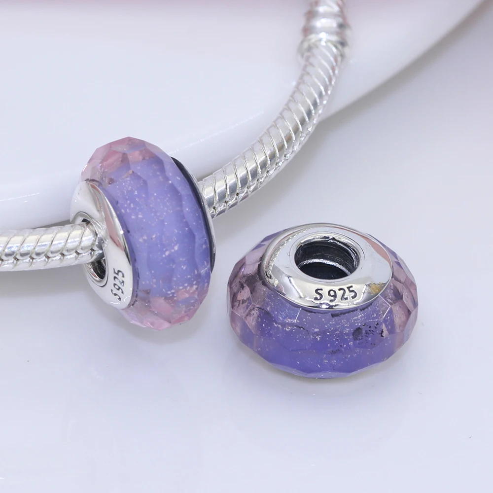 Fit Original Pandora charms bracelet beads S925 sterling silver Faceted Purple Glazed Bead Female Fashion Jewelry
Fit Original Pandora charms bracelet beads S925 sterling silver Faceted Purple Glazed Bead Female Fashion Jewelry