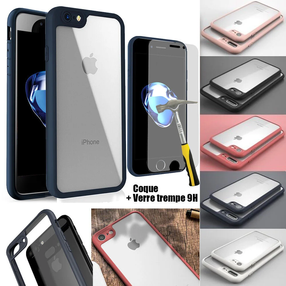 COQUE HOUSSE BUMPER PROTECTI FOR IPHONE 8/Plus/7/6/SE/XR/X/S/MAX + FILM VERRE TREMPE
COQUE HOUSSE BUMPER PROTECTI FOR IPHONE 8/Plus/7/6/SE/XR/X/S/MAX + FILM VERRE TREMPE